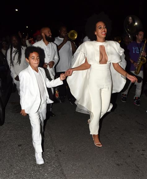 Solange Lead The Wedding Party Down The Street With Her Son Daniel From Her First Marriage To