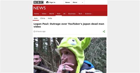 【魚拓】logan Paul Outrage Over Youtubers Japan Dead Man Video Bbc News