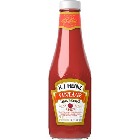 Heinz Hj Heinz Vintage 1896 Recipe Spicy Tomato Ketchup 14 Oz