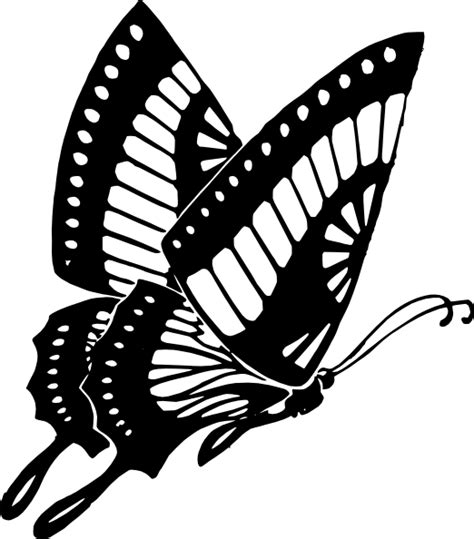 Black and white butterfly with petal patterned and face tipped wings #1296971 by lal perera. Black And White Butterfly Clip Art at Clker.com - vector clip art online, royalty free & public ...