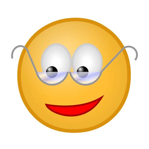 Onlinelabels Clip Art Smiley With Glasses