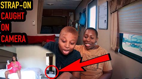 lesbian couple left their strap 🍆 on floor caught on camera 🧐 youtube
