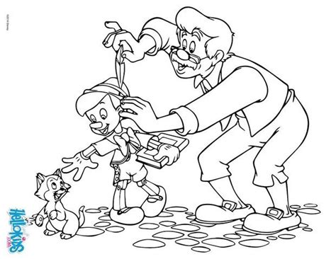 Pinocchio And Gepetto Coloring Page Disney Coloring Pages Free