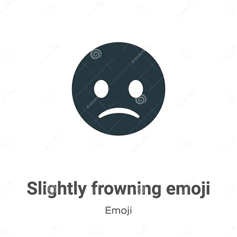 Slightly Frowning Emoji Vector Icon On White Background Flat Vector