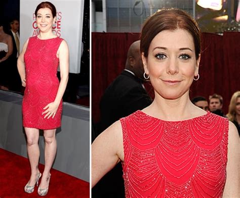 Pictures Of Alyson Hannigan Pregnant And In Red Dress At The 2012 Peoples Choice Awards