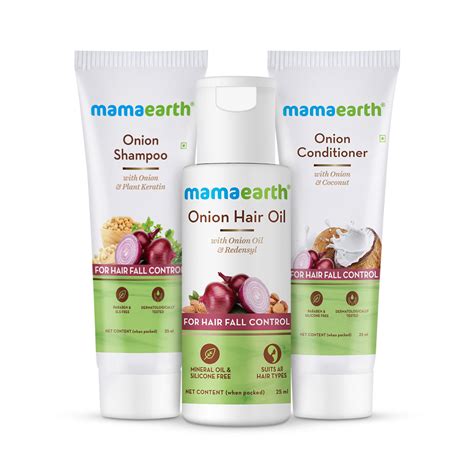 Buy Mamaearth Onion Hair Oil 25 Ml Onion Shampoo 25 Ml Onion