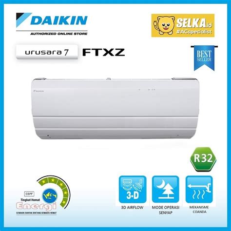 Harga Jual Daikin FTXZ50NVM4 AC Split 2 PK Urusara 7 Inverter R32