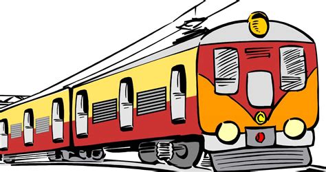 Indian Railways Trains Cartoon Clip Art Library
