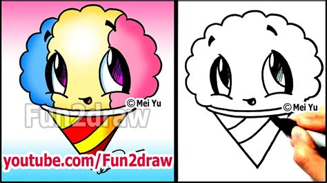 This article will be showing you how to draw funny cartoon faces of. Summer Snacks - How to Draw a Snow Cone - YouTube