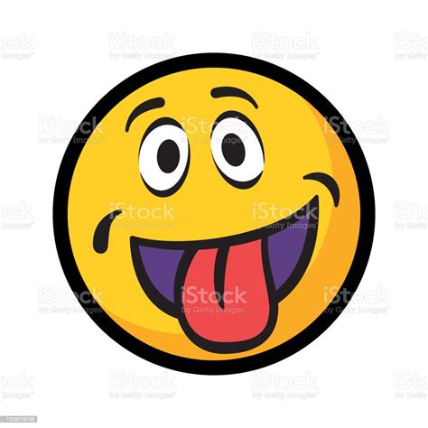 Poking Tongue Out Emoticon Emoji Stock Illustration Download Image