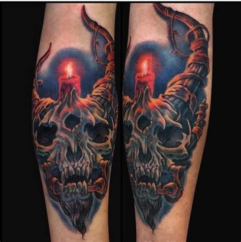 Fantasy Devil Skull Forearm Tattoo Design Tattoo 1080x1084