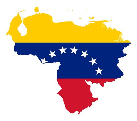 Grande Mapa De Bandera De Venezuela Venezuela América Del Sur
