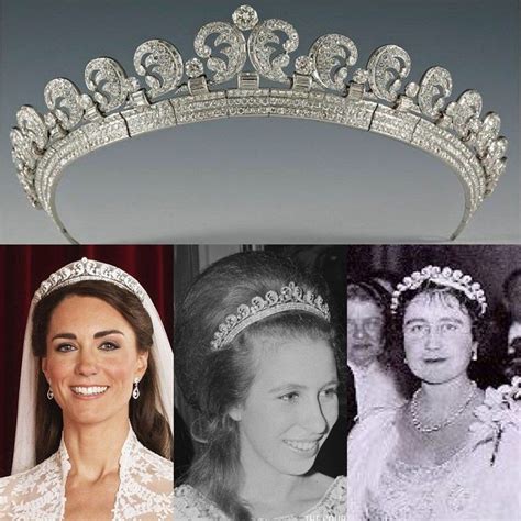 Cartier Halo Scroll Tiara Royal Crown Jewels Queen Elizabeth Jewels