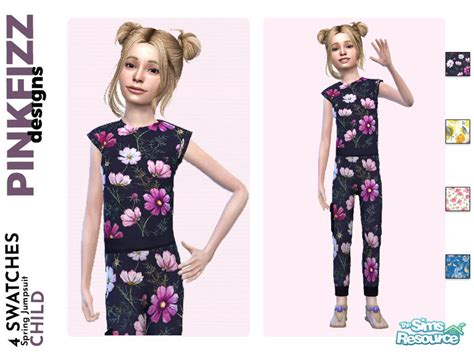 Spring Jumpsuit By Pinkfizzzzz At Tsr Sims 4 Updates