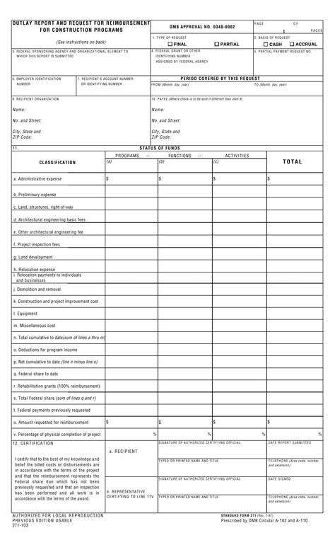 Sf 271 Form ≡ Fill Out Printable Pdf Forms Online