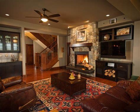 Off Center Fireplace Home Design Cozy Traditional Living Room Cozy