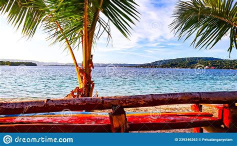 The Charm Of Mansinam Island Beach In Manokwari West Papua Stock Image