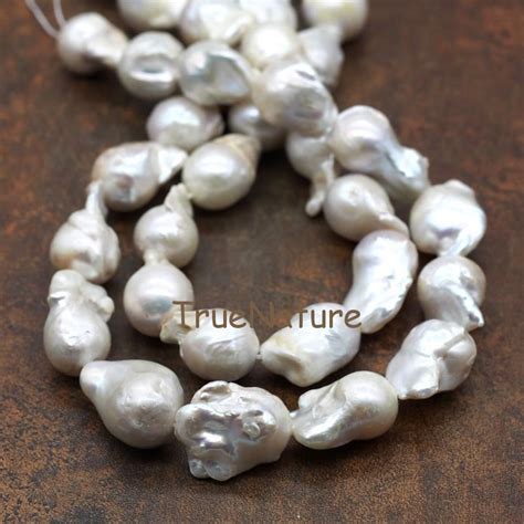 Fashion Baroque Natural Freshwater Pearl Beads Irregular Shape Pear