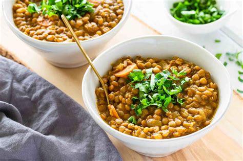 Lentil and portobello mushroom soup (low sodium) this soup is so hearty it can be served as a main course. 20 High-Protein Vegetarian and Vegan Recipes