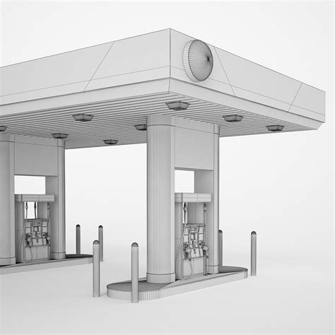 Gas Station 3d Model