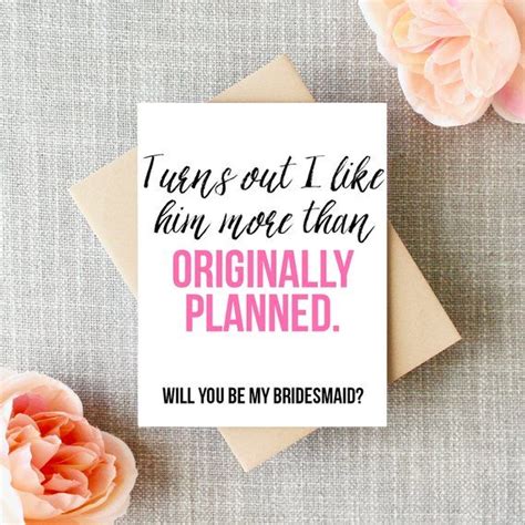 Will You Be My Matron Of Honor Card Funny Turns Out I Like Etsy