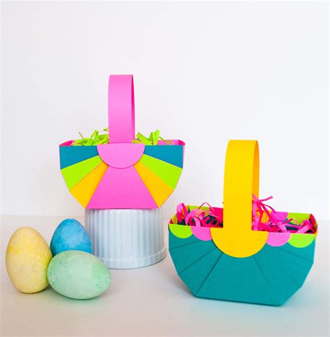 Diy Easter Basket Template Easy Easter Crafts Merriment Design