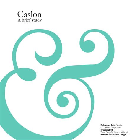 Study Of Caslon By Debanjana Saha Issuu