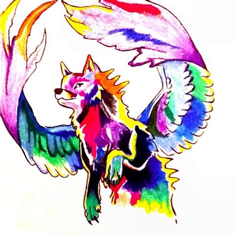 Rainbow Wolf By Kthejaybee3 On Deviantart
