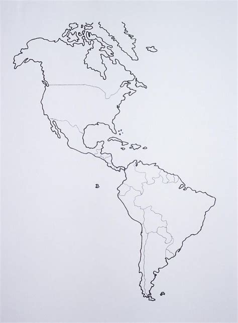 Slepa Mapa Ameriky Mapa Amerika Geografie Kinder