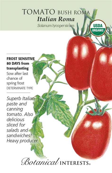 Organic Italian Roma Tomato Seeds 25 Seeds Hirts Gardens