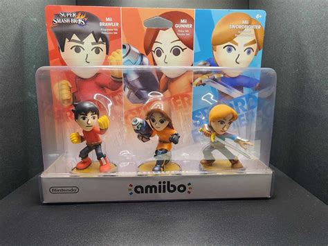Mii Brawler Gunner Swordfighter Super Smash Amiibo Nintendo Figure New Sealed 45496892494 Ebay