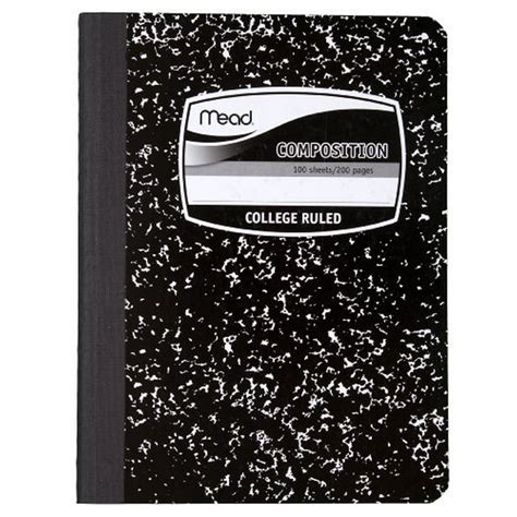 Mead Composition Book Notebook 100 Sheets College Ruled 975 X 75