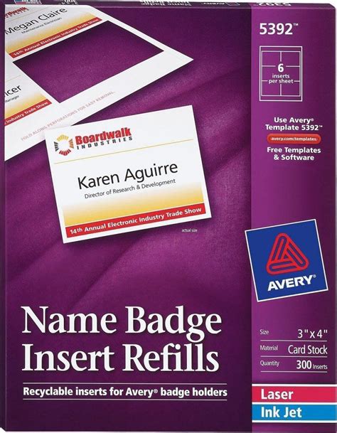 Vertical Name Badge Template Collection