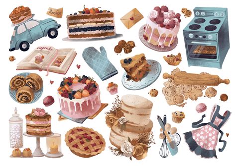 Stickers For Pastry Shop On Behance