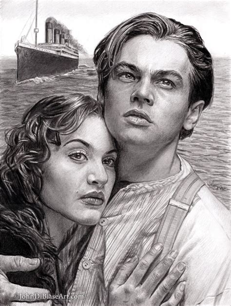 Kate Winslet Titanic Drawing Scene Original