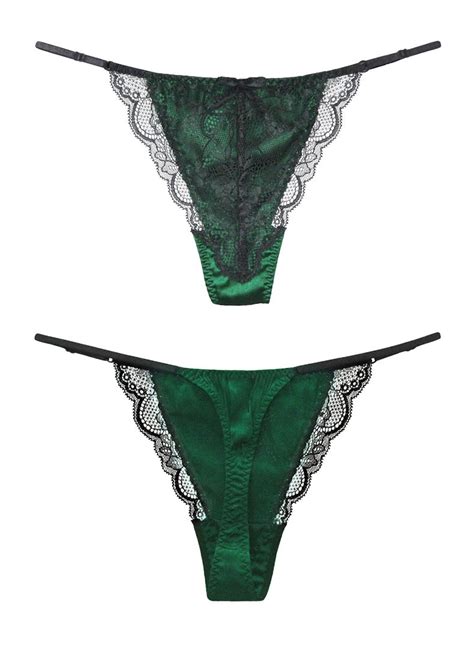 Buy Silriver Womens Silk Satin Thong Panties Lace G String Thong T Back Shiny Satin Underwear