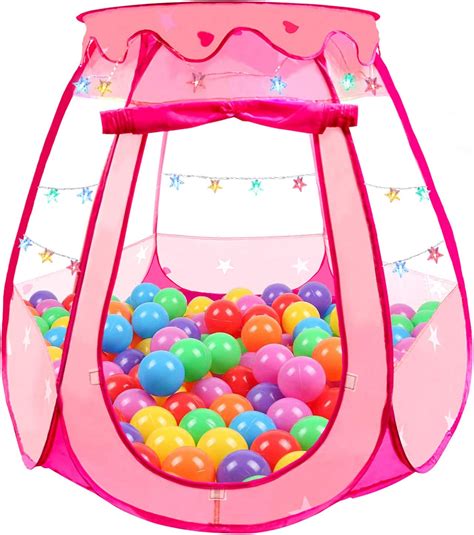Pop Up Princess Tent With Colorful Star Lights Toys For 1 2 3 Year Old Girl