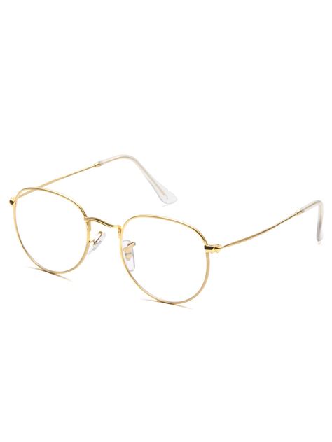 Gold Frame Clear Lens Glasses Sheinsheinside