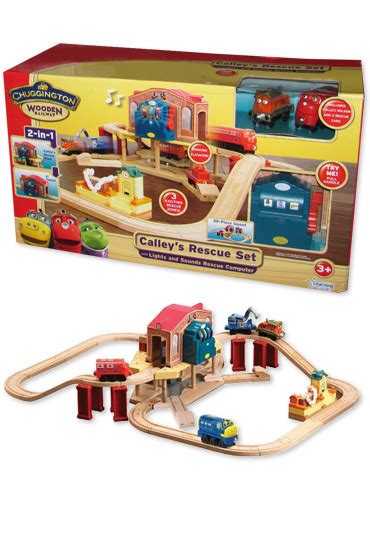 Buy Chuggington Wooden Railway Lights And Sounds Calleys Rescue Set At