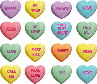 Free Image on Pixabay - Conversation Hearts | Converse with heart png image