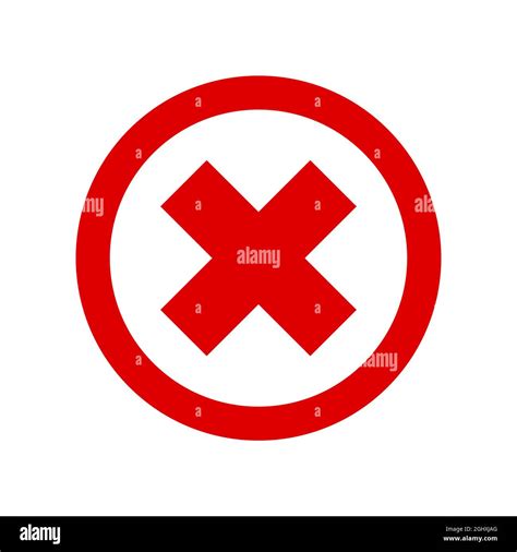Cross In A Red Circle Prohibition Sign No Symbol Do Not Sign Circle