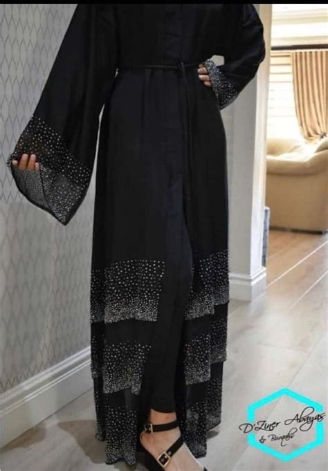 Made In Dubai Abaya Studd Stone عبايه دبي Etsy Abayas Fashion