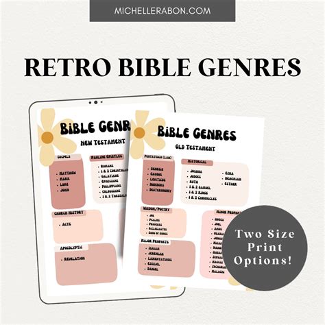 Pdf Retro Bible Genres Handout Or Poster Etsy