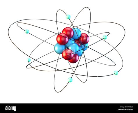 Atome De Carbone Montrant Six électrons En Orbite Autour De Six Protons