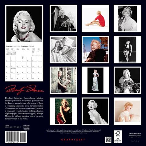 Marilyn Monroe Wall Calendar Wall Calendar Marilyn Monroe Wall