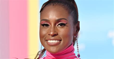 issa rae s pink french manicure for barbie premiere popsugar beauty