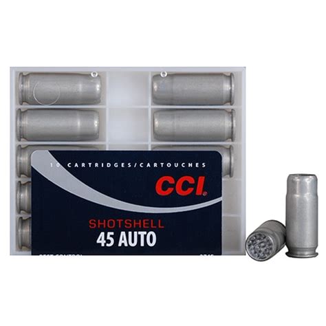 Cci Shotshell 45 Acp Auto Ammo 117 Grain 9 Shot