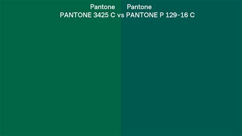 Pantone 3425 C Vs Pantone P 129 16 C Side By Side Comparison