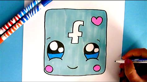 I hope these drawings help to bring some creativity and positivity to your days! HOW TO DRAW FACEBOOK ICON CUTE - EASY DRAWING STEP BY STEP ...