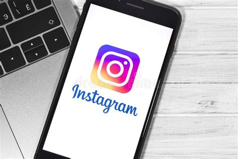 Instagram Logo On The Screen Smartphone Editorial Photo Image Of